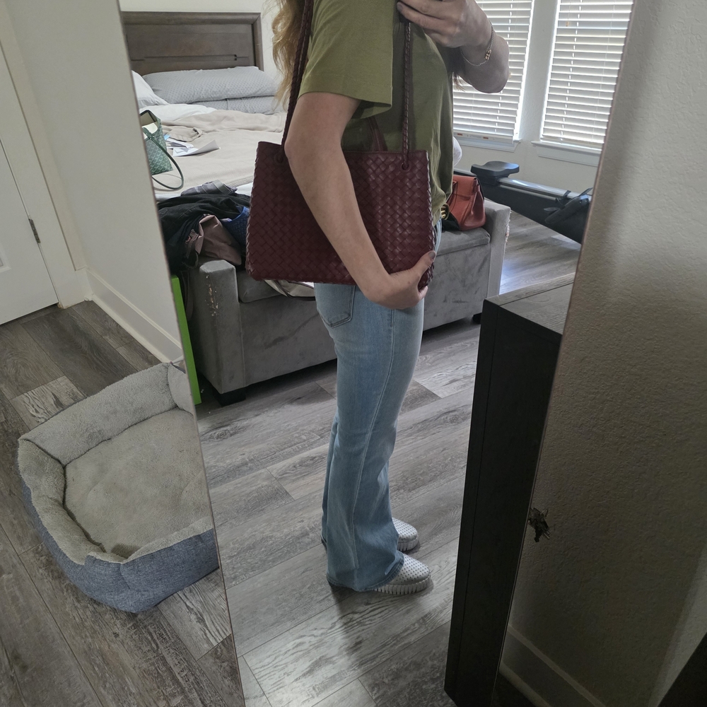 Quince Maroon Woven Tote Bag - Picture 5 of 8